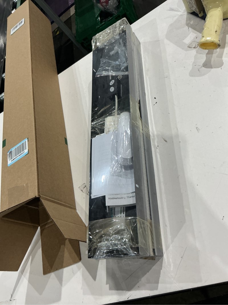 Condition photo showing As Is for upgraded 24inch 2pcs modern wall light, 4.33 inch wide dimmable linear wall sconce, waterproof ip65, black led long outdoor lights for garage, front door, exterior wall lights dimmable 2pcs-24*4.33in-dimmable