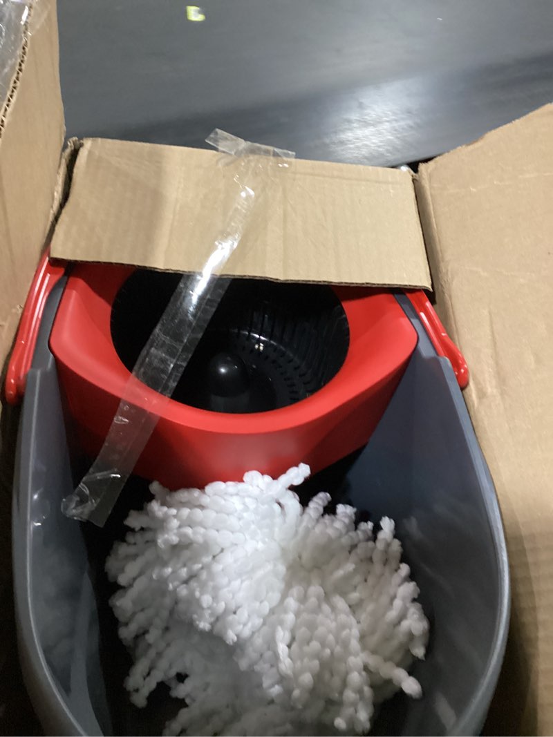 Condition photo showing Good Condition for O-Cedar EasyWring Microfiber Spin Mop, Bucket Floor Cleaning System, Red, Gray, Standard