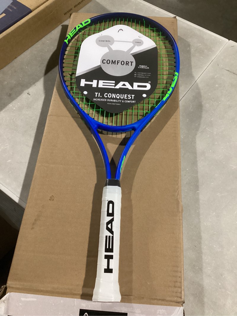 Condition photo showing Good Condition for HEAD Ti. Conquest Pre-Strung 27in. Blue Tennis Racquet