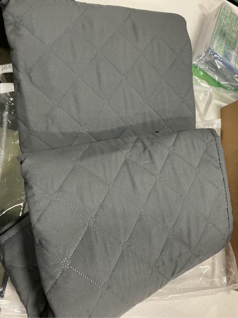 Condition photo showing Good Condition for moukeren 3 pieces recliner headrest protector headrest cover for recliner chair sofa covers couch chair head protector for sofa furniture protectors(gray) grey