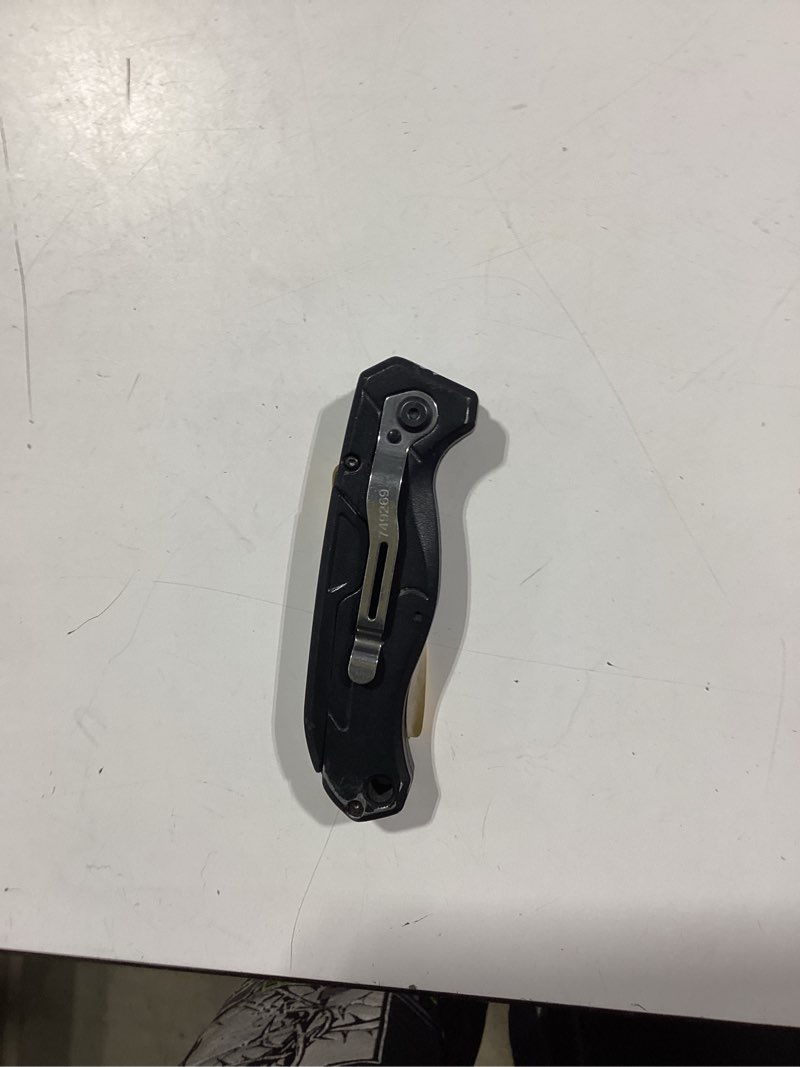 Condition photo showing As Is for kobalt speed release 3/4-in 10 -blade folding utility knife with on tool blade storage