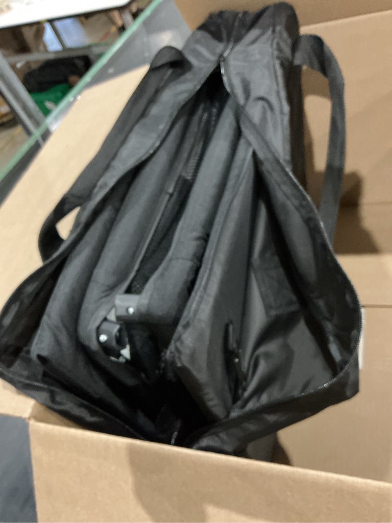 Condition photo showing Good Condition for dream on me travel light baby playard with zipper access door, breathable mesh sides with soft comfortable mattress, easy fold design with travel carry bag, compact space saving design - black black playard with zipper door