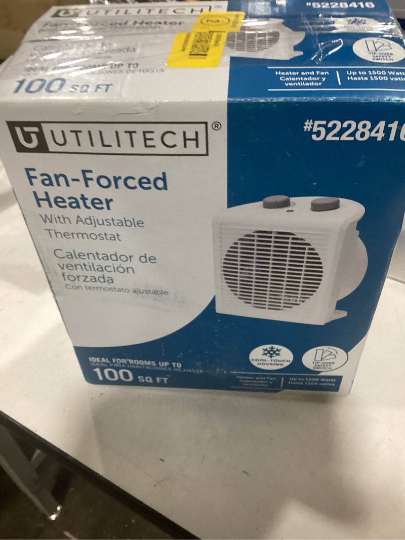 Condition photo showing Good Condition for  Utilitech 1500 -Watt Fan Compact personal Indoor Electric Space Heater with Thermostat