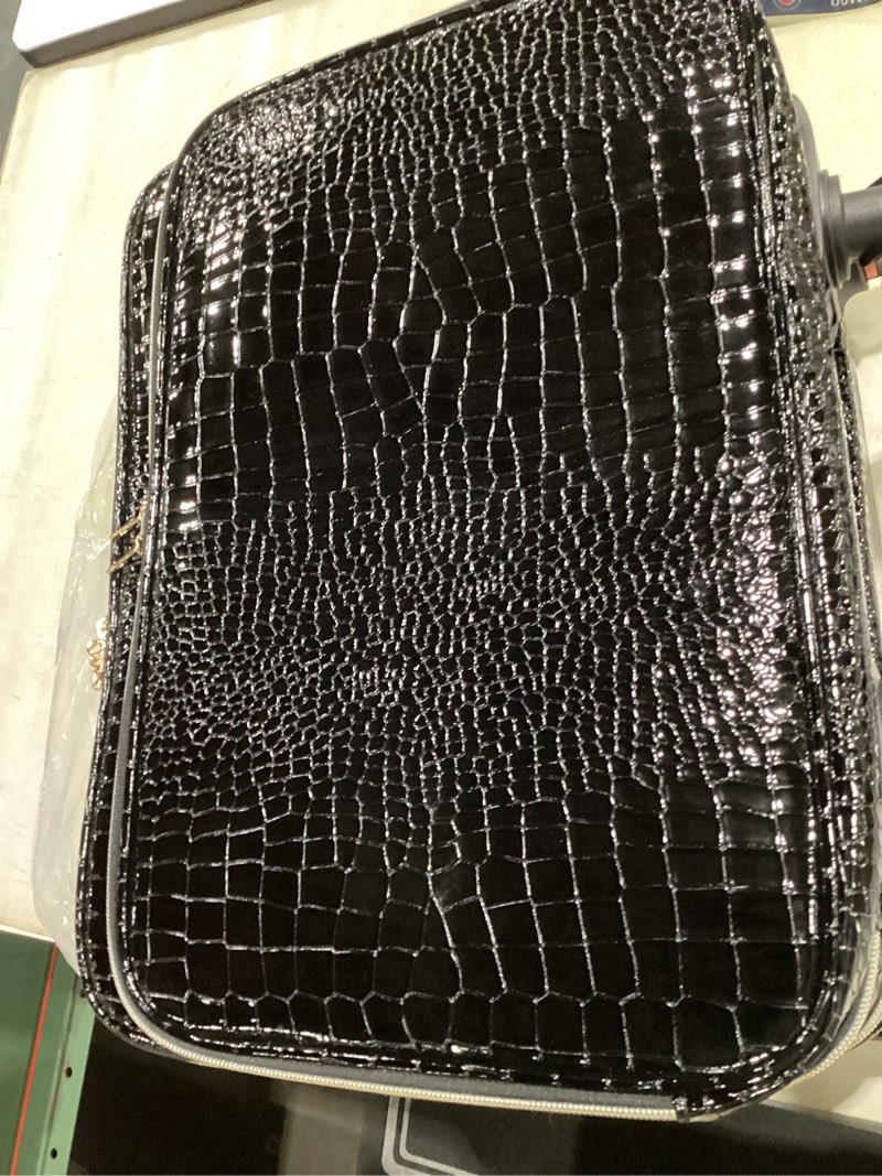 Mini suitcase faux alligator 