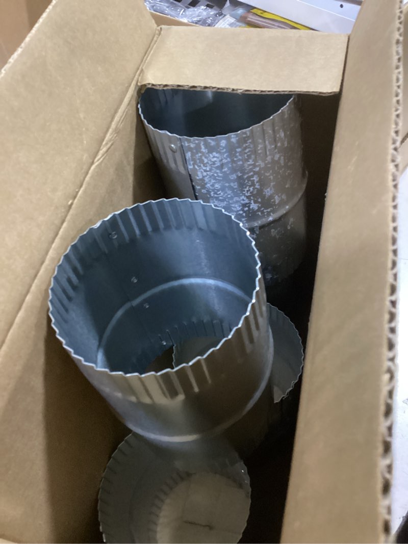 Condition photo showing As Is for IMPERIAL 4-in 30 Gauge Galvanized steel Round Flexible duct connector 6 -Pac