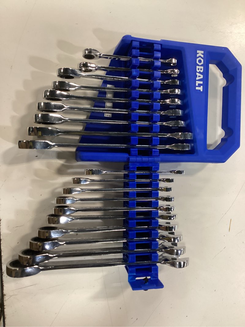 Condition photo showing As Is for kobalt 20-piece set standard (sae) and metric ratchet wrench