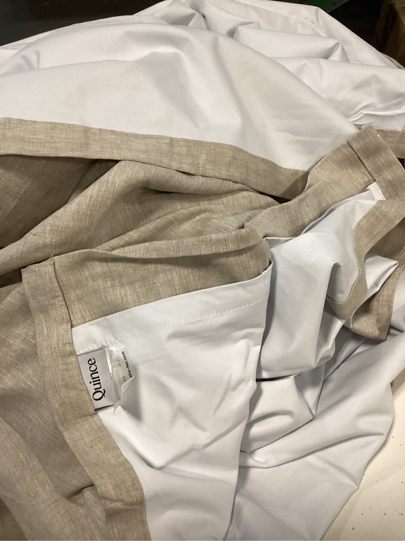 Condition photo showing Good Condition for european linen true blackout curtain flax 96x108