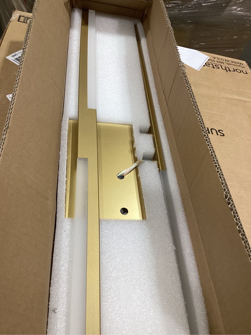 Condition photo showing Good Condition for battery operated wall sconces set of two: dimmable wireless wall lights with remote, 31-inch led rechargeable sconces, 360° lighting wall scone decor for tv, mirror, bedroom, living room(gold) gold 2pack