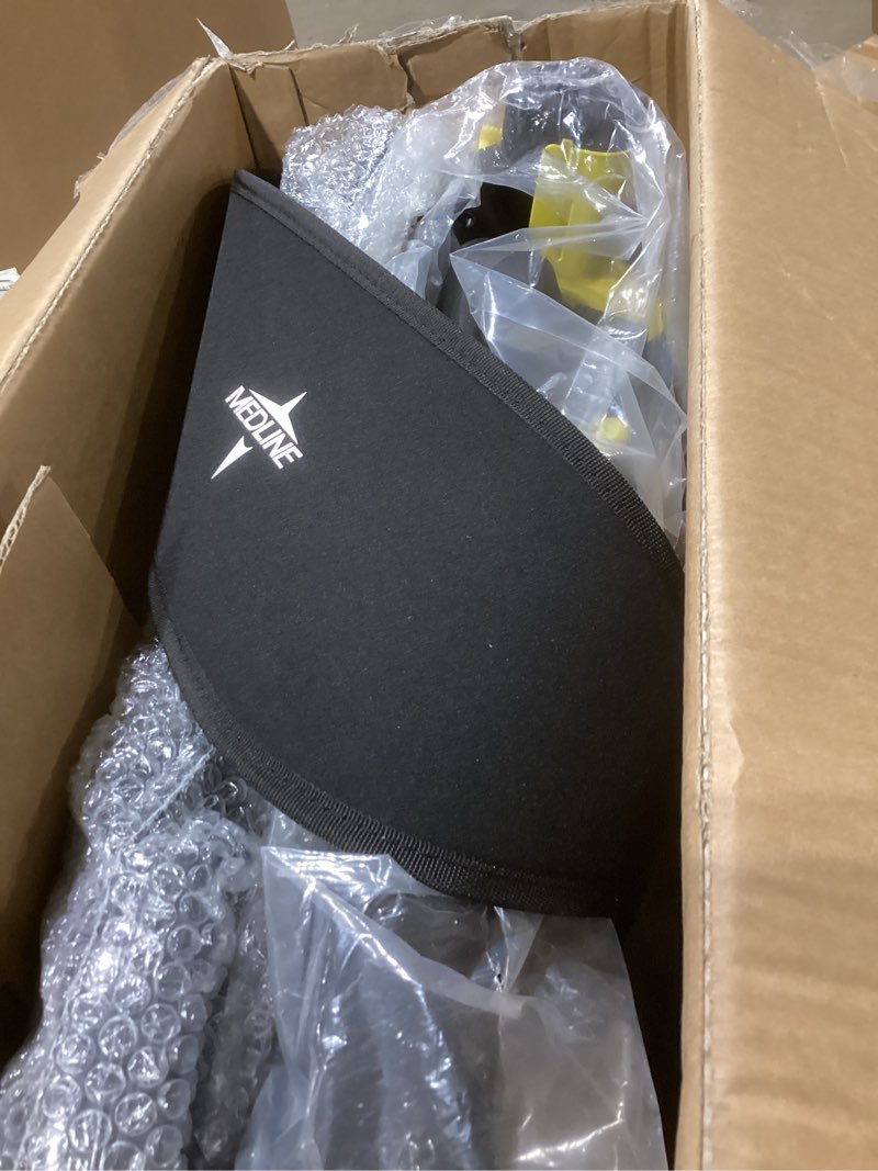 Condition photo showing New/Like New for Medline Premium Empower Folding Mobility Rollator Walker with Memory Foam Seat, Black, 300 lb. Weight Capacity, 8” Wheels, Cupholder,Rolling Walker for Mobility Impairment, Adjustable Handles