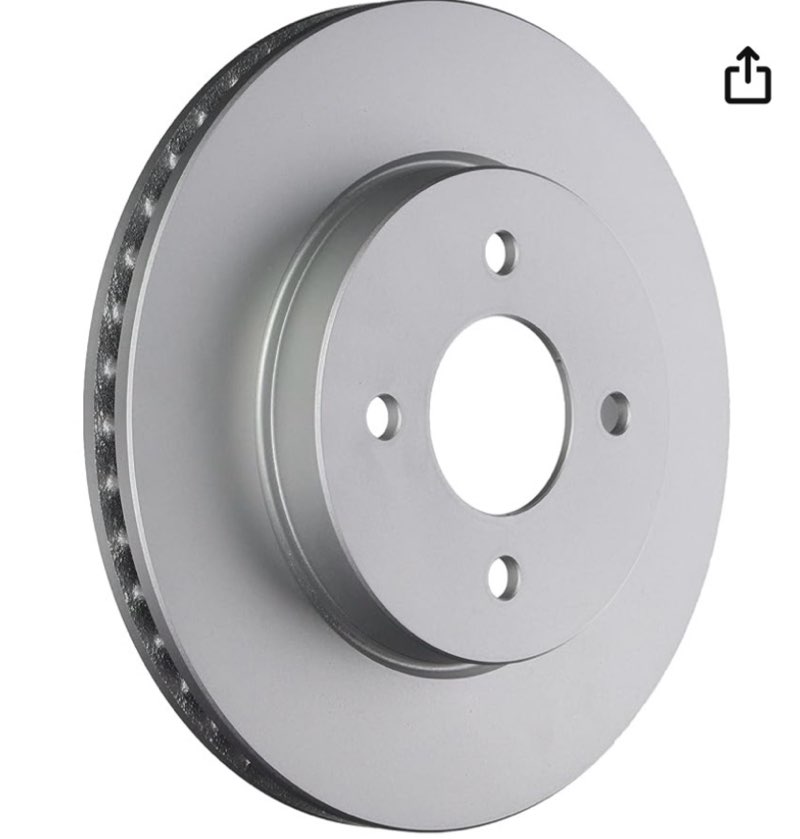 bosch 40011605 quietcast premium disc brake rotor - compatible with select nissan versa, versa note; front - single