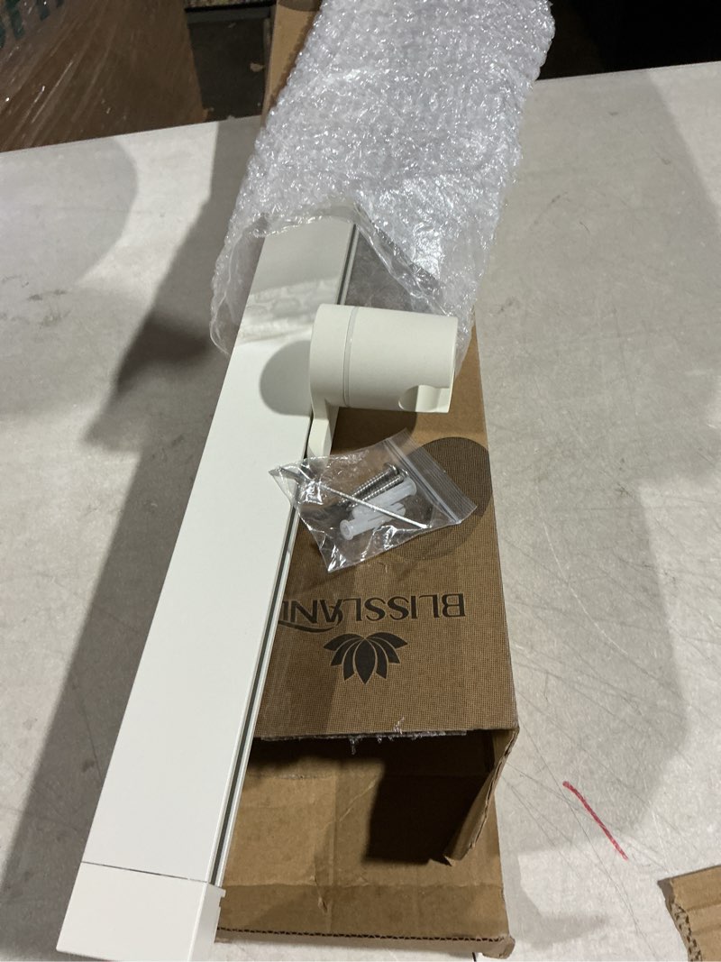 Condition photo showing As Is for Blissland Shower Slide Bar with Handheld Shower Head Holder (White)