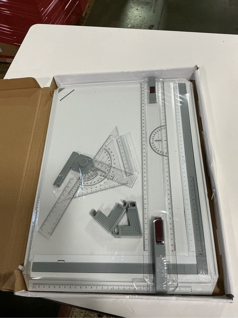Condition photo showing New/Like New for Zonon A3 Portable Drawing Board, Multi-Function Metric Drafting Table Drafting Board with Clear Rule Parallel Motion and Angle Adjustable Measuring System(A3)