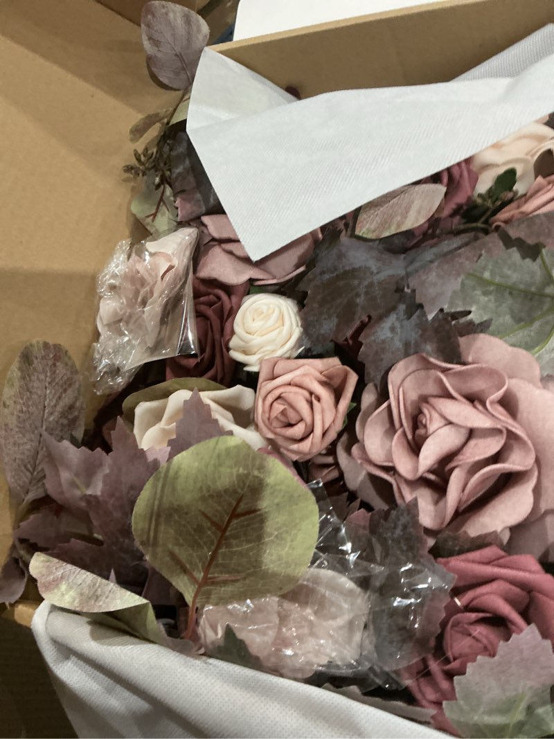 Condition photo showing Good Condition for Ling's moment Dusty Rose Mauve Artificial Flower Garland Wedding Arch Flowers Floral Swags Rose Arrangements for Sweetheart Table Easel Wall Entryway Board Backdrop Decor 2PCS Pk-dusty Rose & Mauve