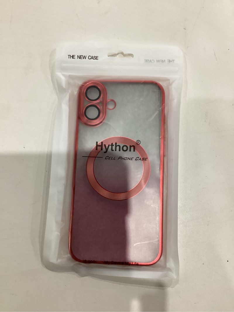 Condition photo showing New/Like New for Hython for iPhone 16 Plus Case Clear Magnetic Glitter Phone Cases [Compatible with MagSafe] Full Camera Lens Protector Slim Gradient Sparkle Luxury Plating Shockproof Protective Cover Women, Red Red For For iPhone 16 Plus - 6.7 inch
