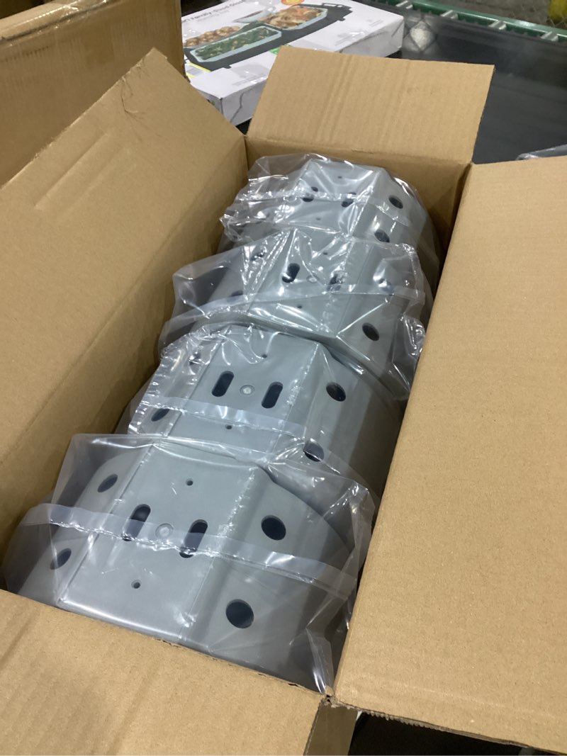 Condition photo showing New/Like New for 4 Pack Cantilever Gate Rollers Poly Cover with Bracket Universal Gate Cover fit 3", 4", 6 5/8" Cantilever Rollers Chain Link Fence Sliding Hardware Kit