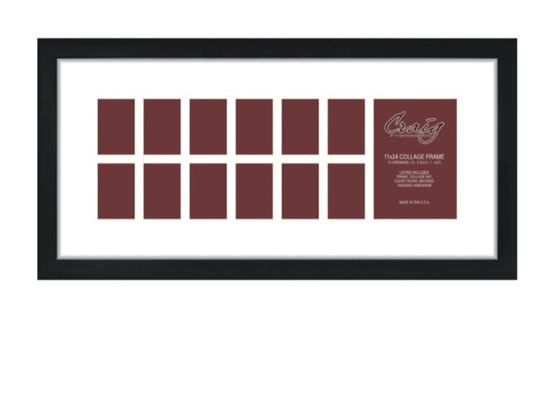 Angeleen Gallery Black Matte Picture Frame with Mat