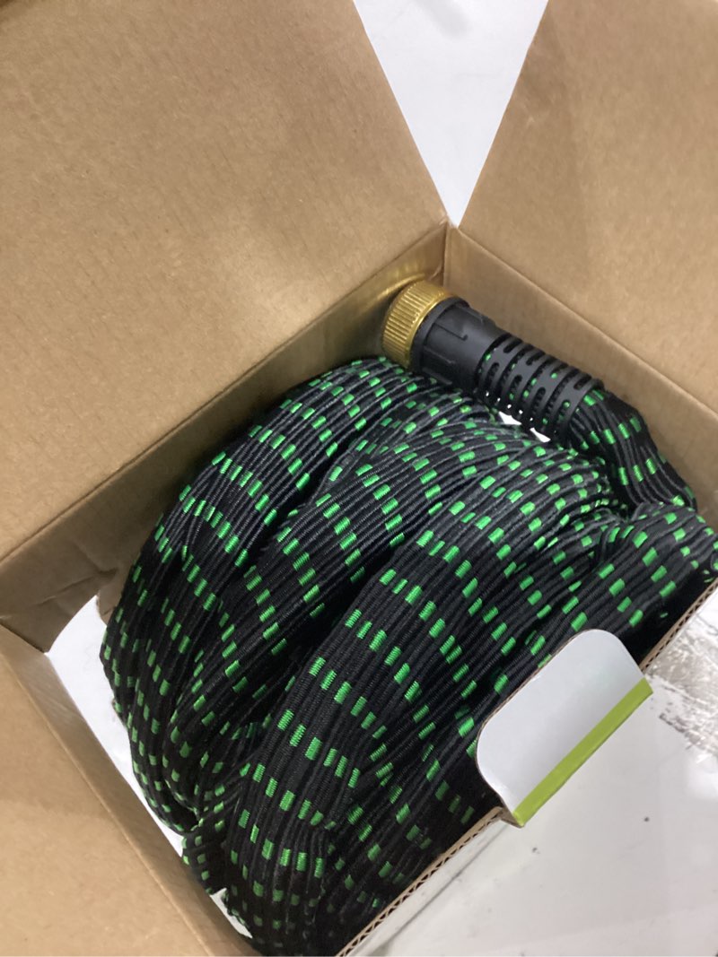 Condition photo showing As Is for flex-able hose flex-able xtreme hose 50ft - kink free, expandable, heavy duty, green garden hose