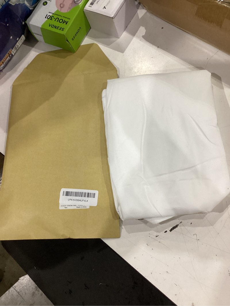Condition photo showing New/Like New for invgeexi white bed wedge pillow cover with side pocket, soft & breathable microfiber wedge pillow case cover with zipper, 24" l x 24" w x 12" h (pillow not include) 24x24x12 inch white