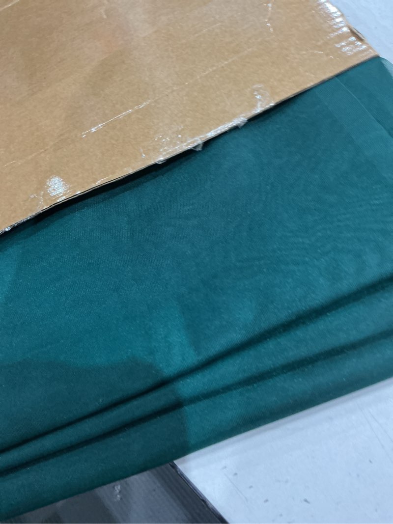 Condition photo showing Good Condition for simplebrand hunter green sheer curtains 72 inches long 2 panels for living room, rod pockets airy window treatments voile sheer curtains panels lightweight for front back patio glass door, 42" width hunter green 42"w x 72"l (pack of 2)