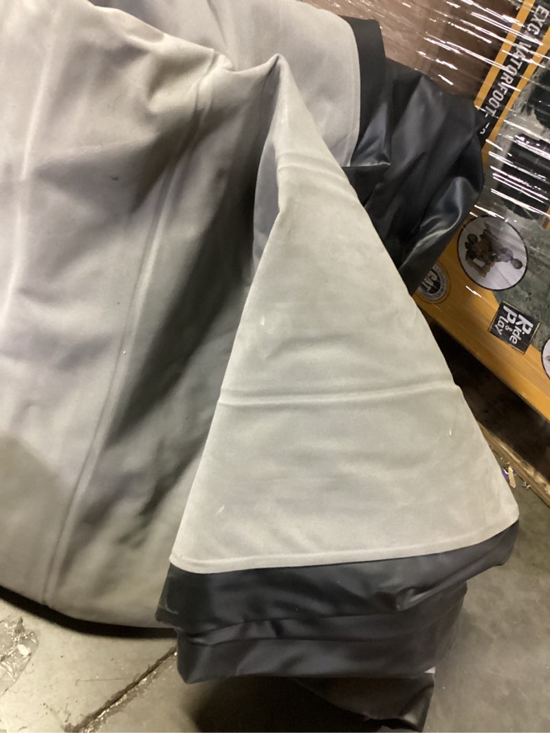 Condition photo showing As Is for DIVON Twin Air Mattress with Built in Pump Raised,18” Inflatable Mattress with Wave Design,Blow Up Mattress in 2 Mins,Single Twin Size Air Mattress for Guest, Thicker AirBed,Colchon Inflable-330Lbs Grey 18'' Twin