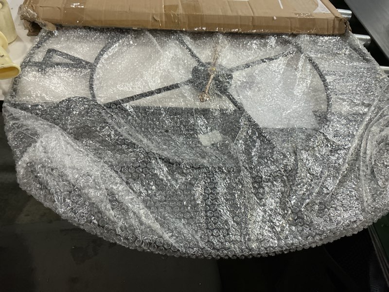 Condition photo showing New/Like New for Sorbus Large Wall Clock for Living Room Decor - Wall Clock for Kitchen - 32 inch Big Wall Clock Decorative - Metal Wall Art - Analog Large Clock for Bedroom, Home, Kitchen, Office, Wall Decor (Black) 32" Black