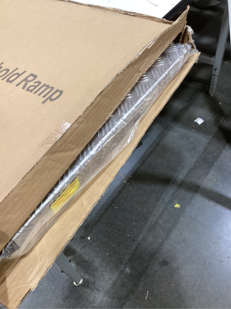 Condition photo showing Good Condition for Threshold Ramps for Doorways Portable Ramp for Wheelchairs for Home Steps 2-6" Rise Wheelchair Door Scooter Ramp 31"x24.5" Shed Handicap Ramps 9.9lbs Aluminum Ramps with Extender Plate 31"x24.5" for 2"-6"