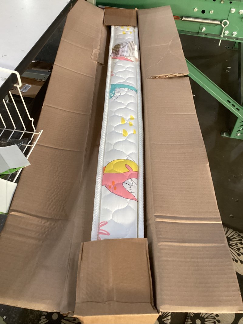 Condition photo showing New/Like New for Premium 5" Crib Mattress and Toddler Mattress, Dual-Sided and Firm, Hypoallergenic Crib Mattress, Fits Standard Crib and Toddler Bed Dinosaur party 52" x 27.6" x 5"