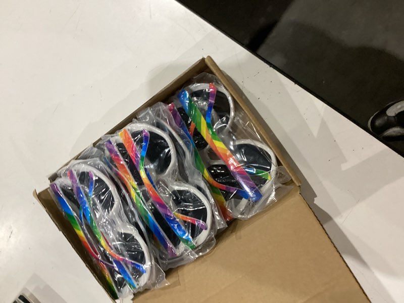 Condition photo showing As Is for flutesan pride sunglasses rainbow lgbtq retro glasses 80s style heart sunglasses for gay les pride birthday party fishing 12