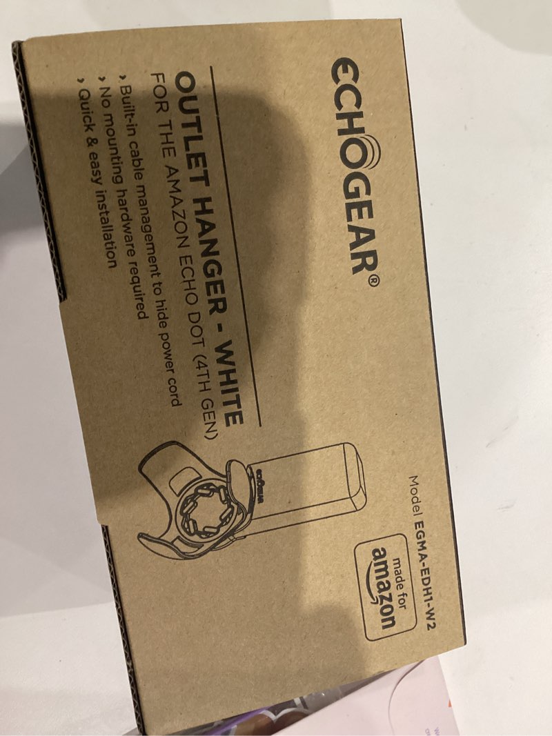Condition photo showing New/Like New for Made For Amazon Outlet Hanger, White, for Echo Dot (4th generation)