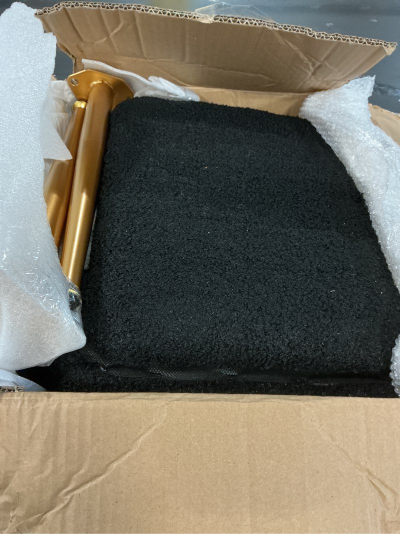 Condition photo showing Good Condition for (Similar)ZYKZYK Updated Vanity Chair, Storage Ottoman with Folding Back & Gold-Toned Metal Legs, Ottoman Seat