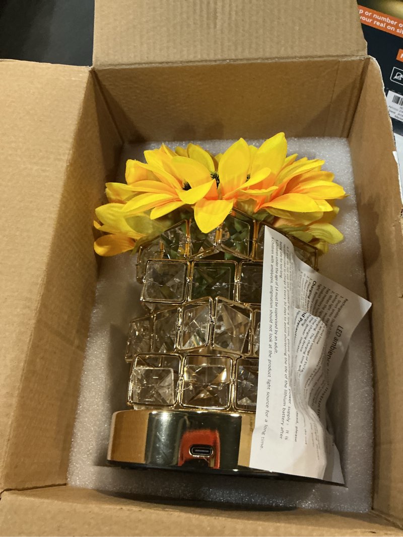 Condition photo showing Good Condition for fussion sunflower lamp, mothers day gifts for women, rechargeable flowers night light, cordless decorative table lamp with 3 color temperatures, birthday gifts for grandma girlfriend, bedroom decor