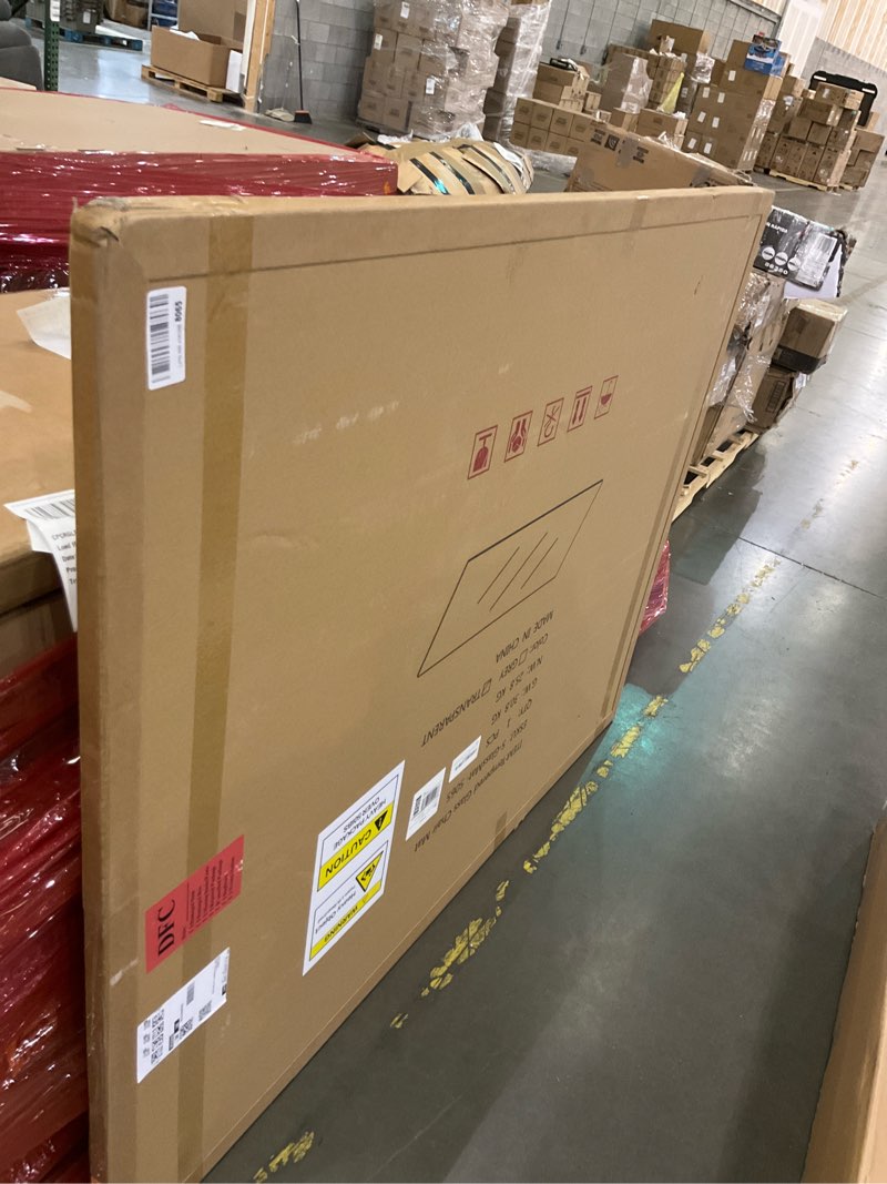 Condition photo showing Good Condition for Koonmi Chair Mat for Carpet, Tempered Glass 50"x65" Office Chair Mat, Glass Chair Mats Protector with Rounded and Polished Edges, Ideal for Hardwood Floor, Wooden Floor, Carpet, Desk Rolling Chair