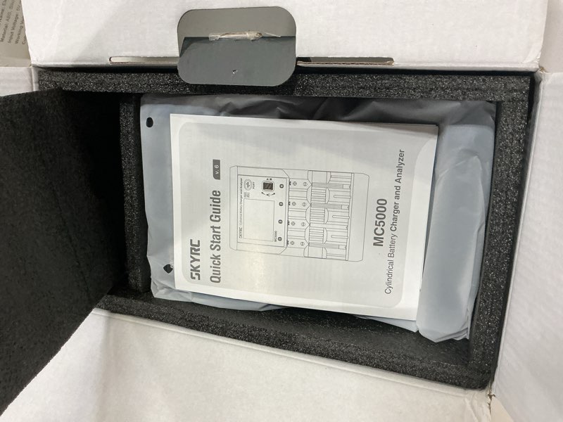 Condition photo showing New/Like New for mc5000 cylindrical battery charger and analyzer maxbuster versatile precise for li-ion, li-ion hv, lifepo4, nimh, nicd, nizn, ram, lto na-ion cylindrical batteries this powerhouse handles them all.