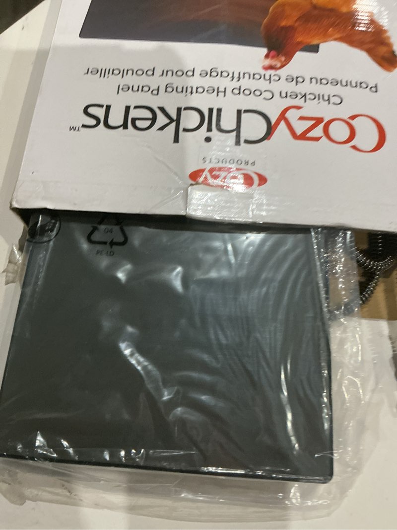 Condition photo showing Good Condition for Cozy Products Cozy Coop, Chicken Coop Heater, Flat-Panel Radiant Heater with Thermal Protector, Energy-Efficient, Easy to Install, Ideal for Small Animals, 200 Watts, Black