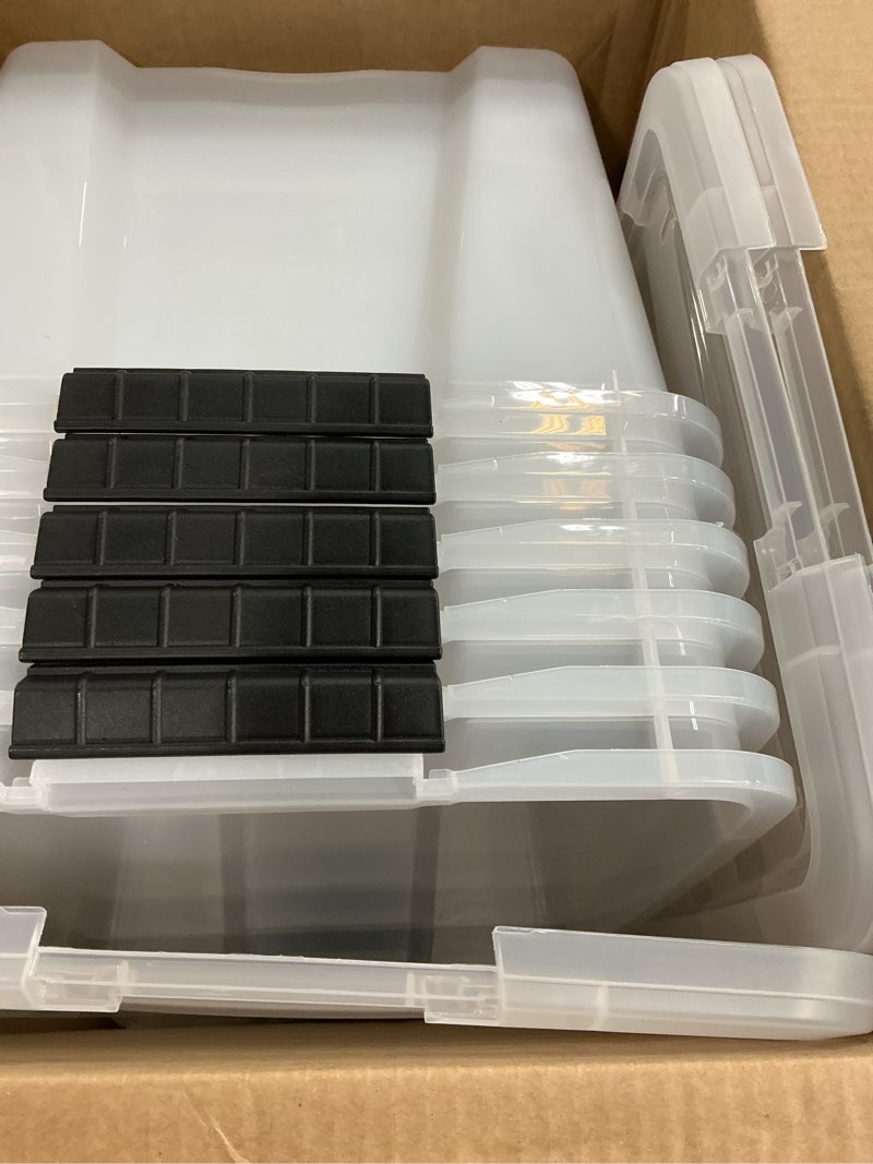 Condition photo showing Good Condition for iris usa 40 qt plastic storage box with lid and latches - 6 pack - bpa-free, see-through organizing solution, durable nestable stackable containers, secure pull handle - clear