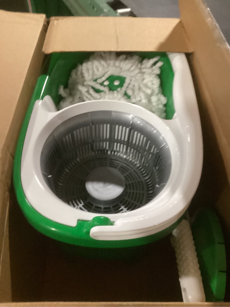 Condition photo showing Good Condition for Libman Tornado Spin Mop System with Refill Heads, Microfiber Spinning Mop and Bucket with Wringer Set for Home, Floor Cleaning of Hard-Wood, Laminate, Tile, All Surface Cleaner Spin Mop Plus 3 Refills