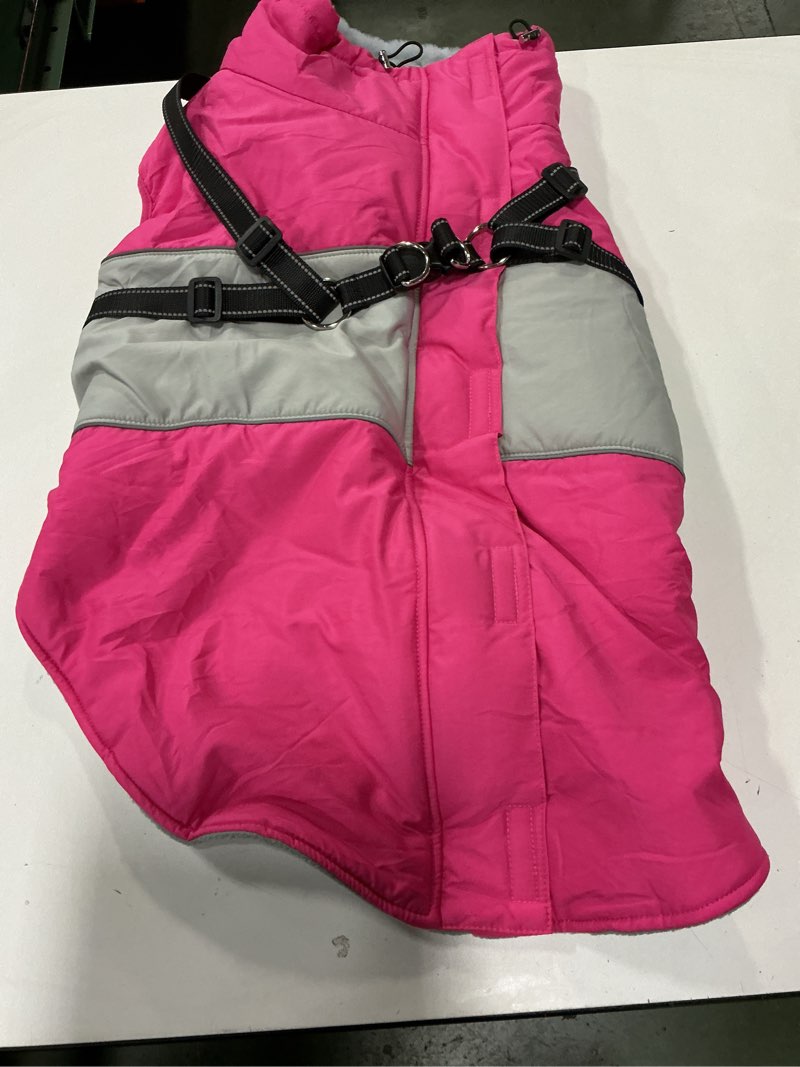 Condition photo showing As Is for SUNFURA Dog Coat, XXL Dog Jacket Winter with Harness Built in, Waterproof Pet Snow Jacket with Furry