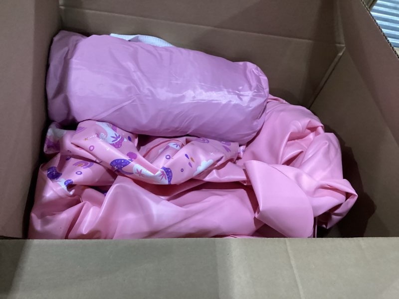 Condition photo showing Good Condition for qpau princess inflatable toddler bed with tent, blow up toddler travel bed with sides, portable kids air mattress for girls, ideal for home, grandma’s, camping & sleepovers – includes electric pump pink