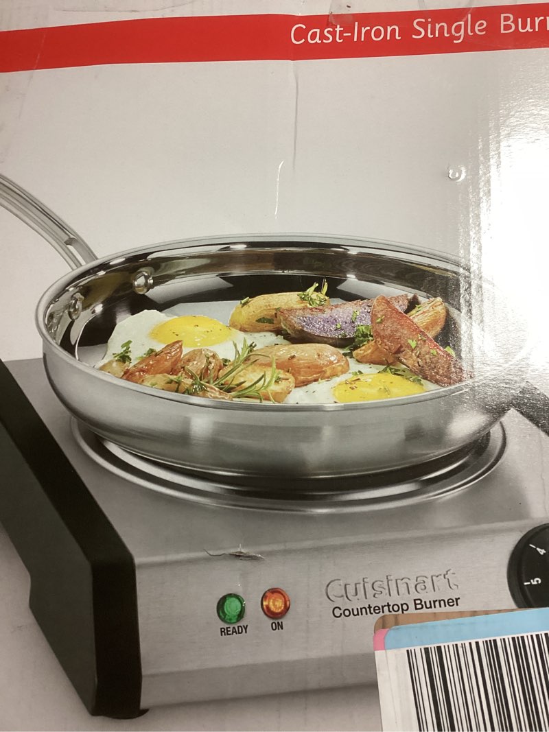 cuisinart cb-30p1 cast-iron single burner, stainless steel