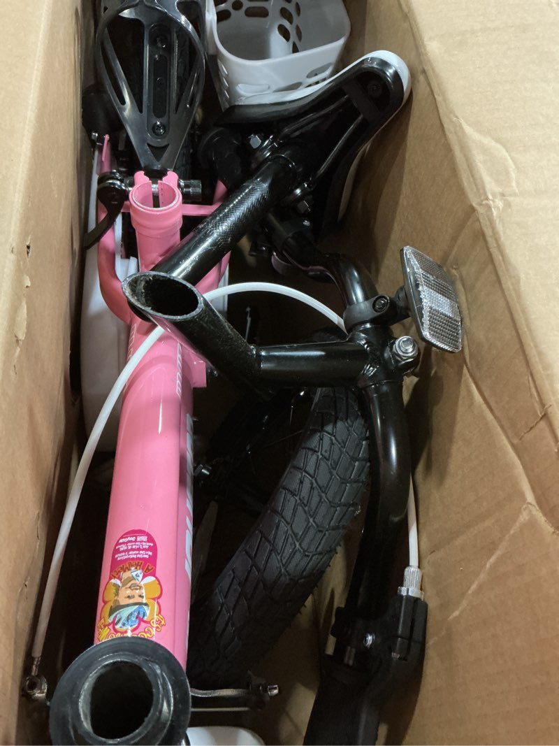 Condition photo showing Good Condition for JOYSTAR Pluto 12 14 16 18 20 Inch Kids Bike with Light Up Training Wheels, Kids' Bicycle for Boys Girls Age 3-12 Years, Children Bikes, Multiple Colors Pink 12 Inch With Flash Training Wheels