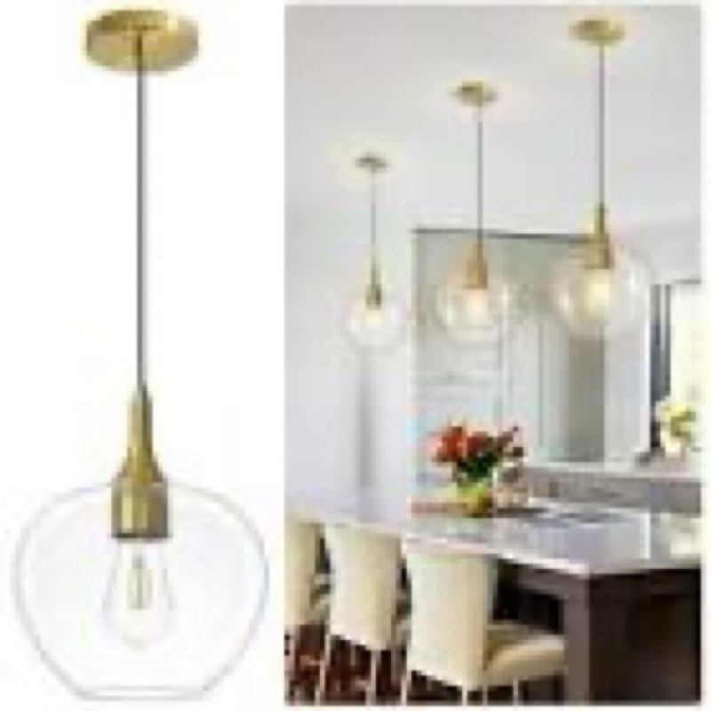 Deyidn Colorful Glass Pendant Light Fixtures 8.85 in Twisted Glass Shades Gold Hanging Light Fixture Modern Pendant Lighting for Kitchen Island Bedroom Dining Room