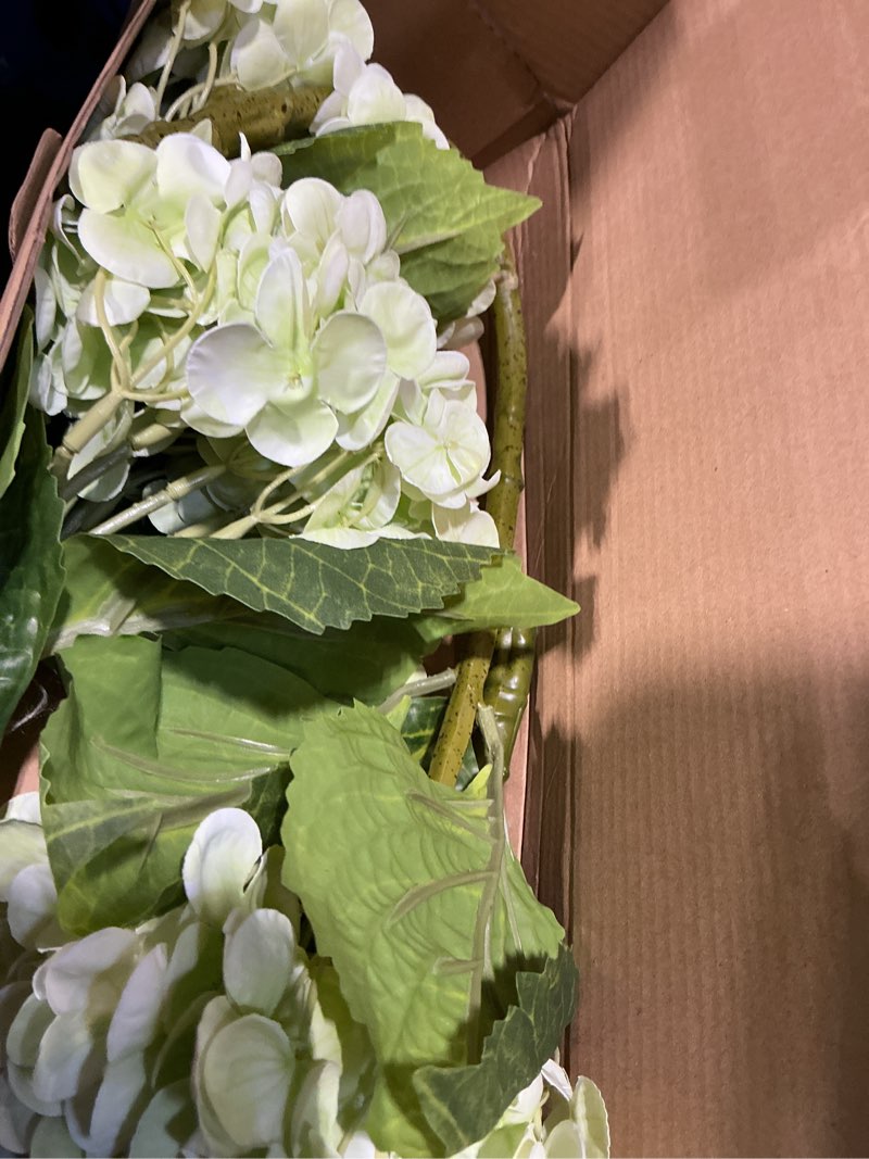 Condition photo showing Good Condition for coferset 3pcs light green lifelike hydrangea artificial flowers 22inch real touch faux hydrangea flower stem for home party wedding floral filler arrangements ceterpieces bouquets light green 3pcs