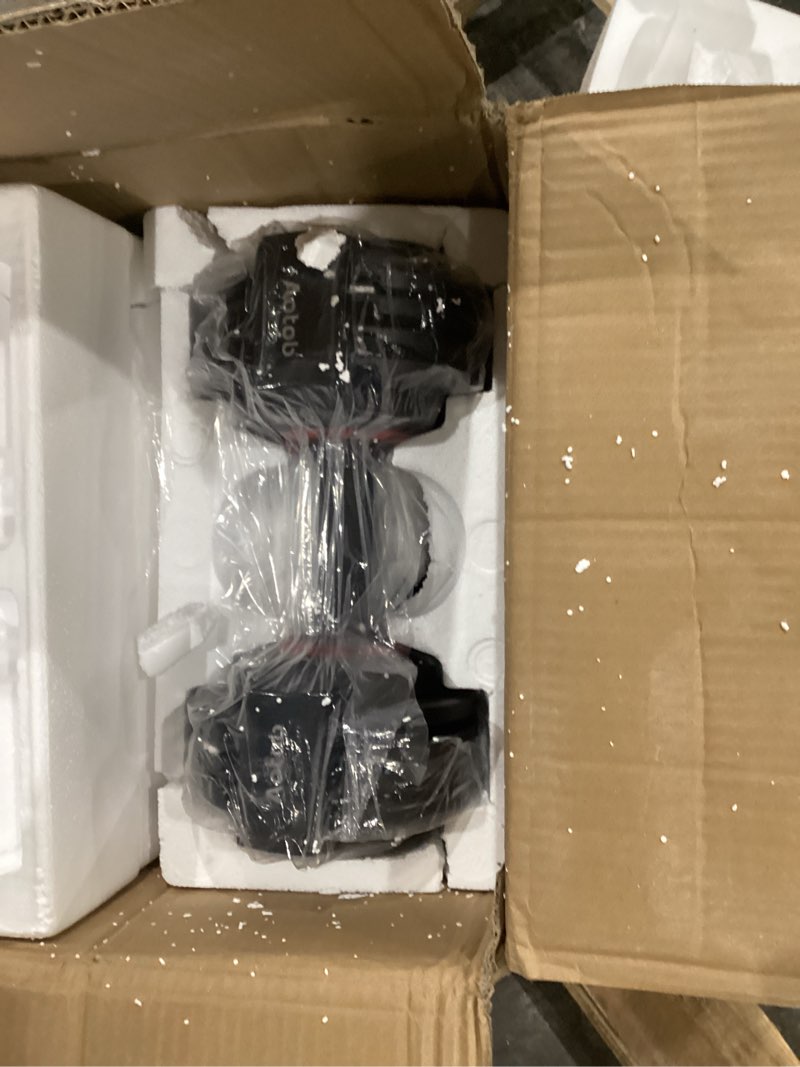 Condition photo showing Good Condition for aotob 25/55 lbs adjustable dumbbell set, anti-slip fast adjusting with turning handle, adjustment for men and women, weights pair for compact home gym exercise strength 25lbs red black-pair