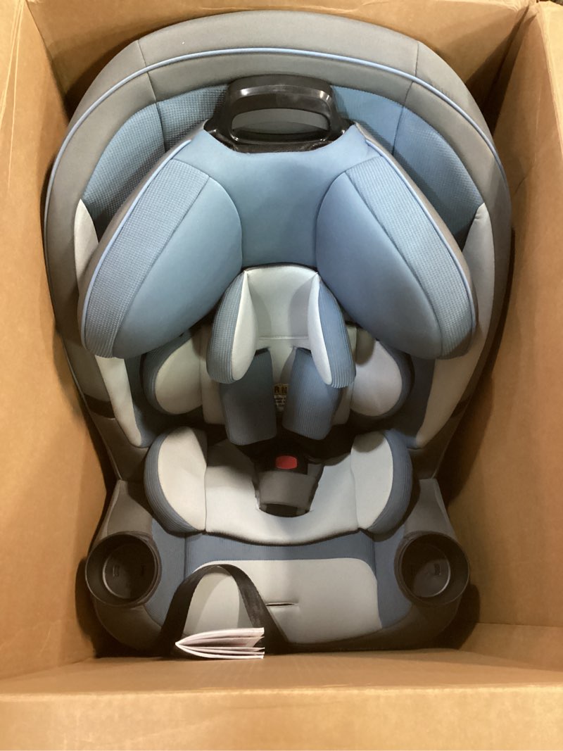 Condition photo showing Good Condition for safety 1st grow and go all-in-one slim convertible car seat, rear facing, 5-40 lbs, forward facing (30–65 lbs), high back booster seat 40-100 pounds, alaskan blue