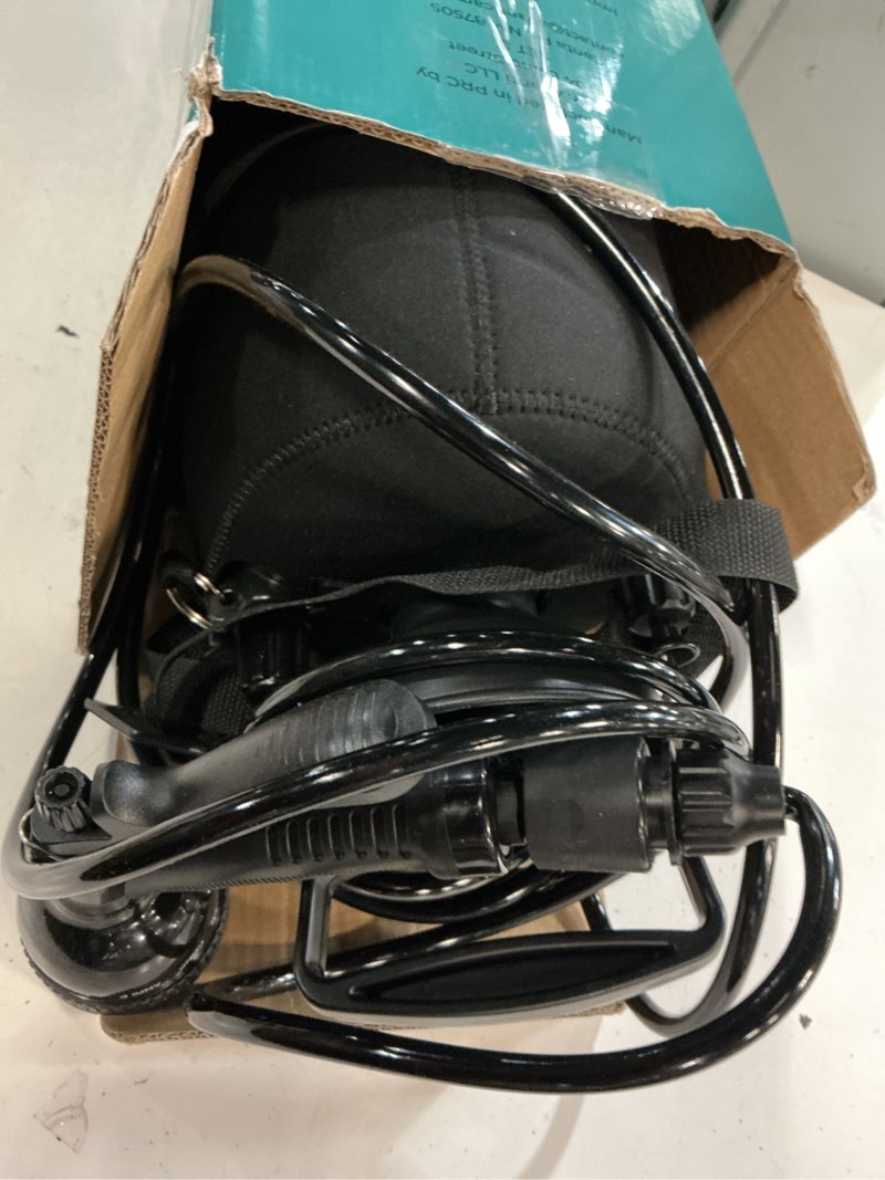 Condition photo showing As Is for - avanti camp - portable camping shower– outdoor rinse kit with hand pressurized pump – portable water sprayer for beach & surf, pet & gear rinsing – insulated neoprene cover - 2.1 g tank