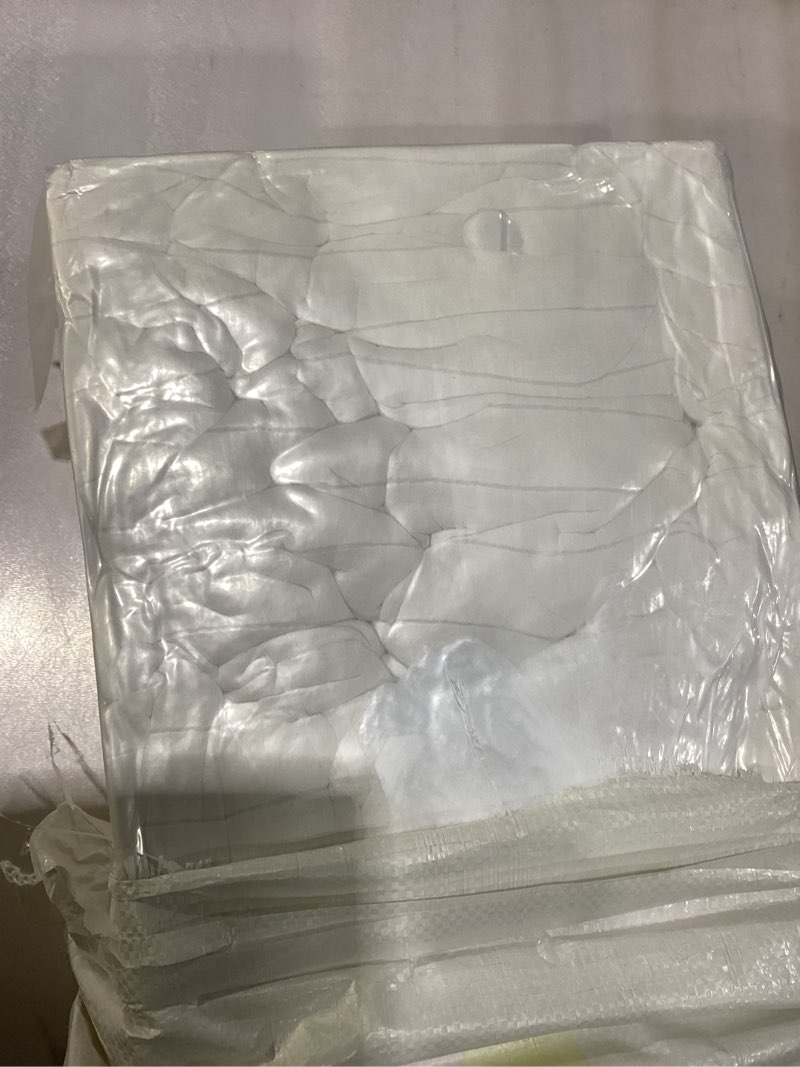 Condition photo showing New/Like New for Luxury Faux Fur Headboard Pillow Queen Size - Large Triangular Wedge Cushion for Bed & Sofa, Fluffy Reading Backrest Bolster with Detachable Neck Roll, Washable Cover & Side Pocket, Ivory White Beige 1 Queen:59x8x20 Inches