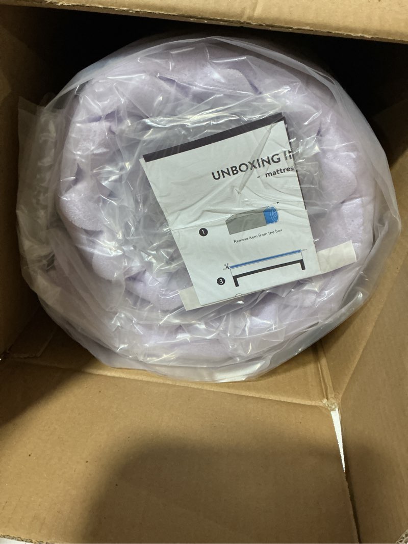 Condition photo showing Good Condition for best price mattress 3 inch egg crate memory foam mattress topper with soothing lavender infusion, certipur-us certified, dorm essentials, king king 3 inch egg crate