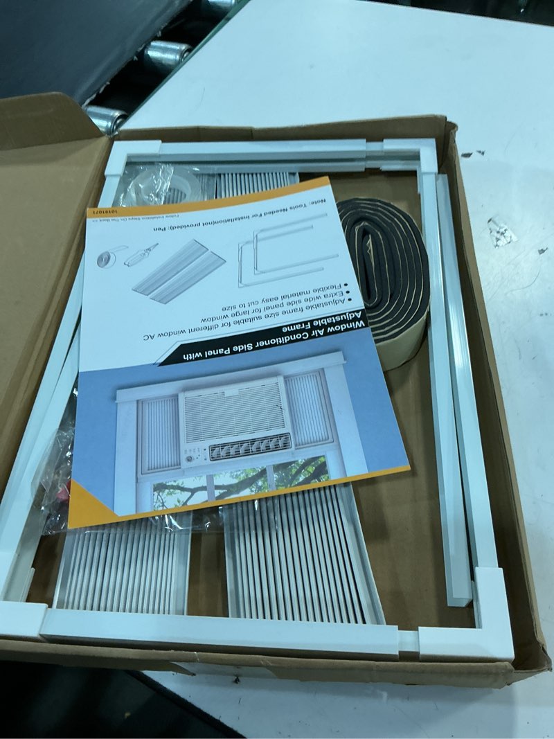 Condition photo showing Good Condition for window air conditioner side panels with frame,adjustable extra wide air conditioner side panels fits most 5,000-14,000 btu window ac units,window ac side panel curtain kit,2 pack fits for 5,000-14,000 btu ac units