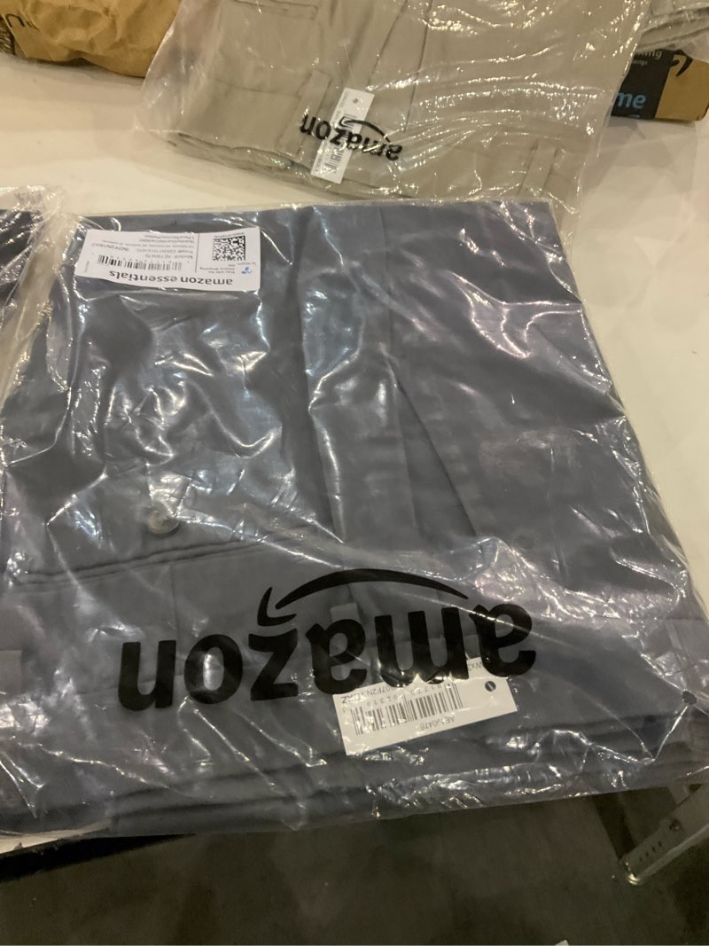 Condition photo showing New/Like New for Amazon Essentials Men's Straight-Fit Wrinkle-Resistant Flat-Front Chino 32W x 32L Charcoal