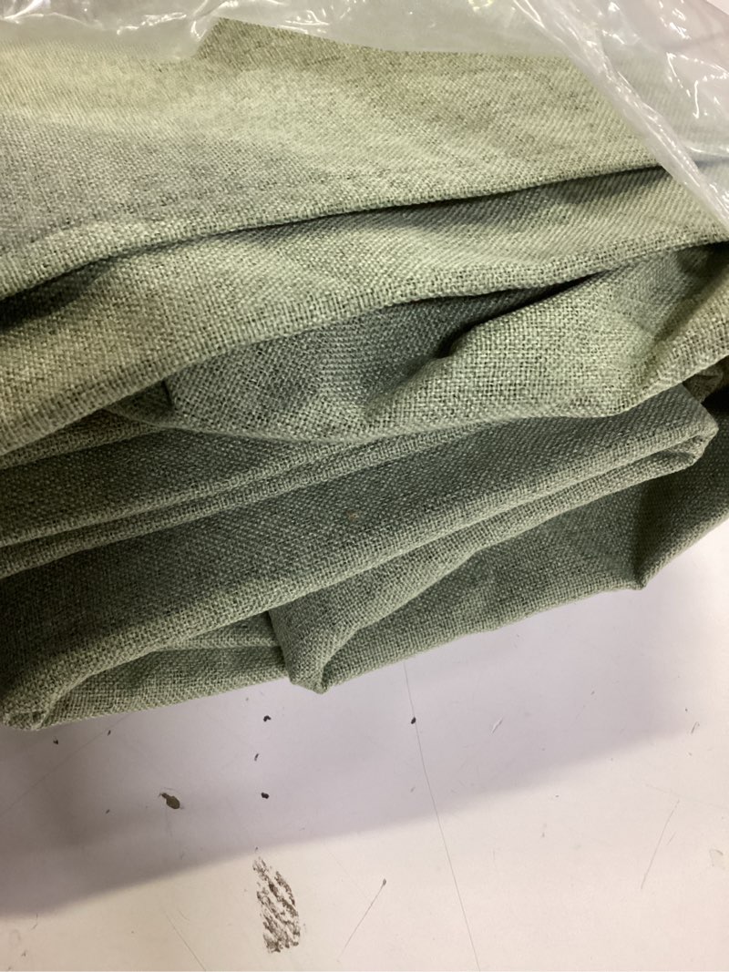 Condition photo showing Good Condition for ryb home sage green total blackout curtain, thermal insulated linen room divider curtain privacy wall divider drape for sliding door living room basement, w100 x l84, 1 panel 100"w x 84"l (pack of 1) sage green